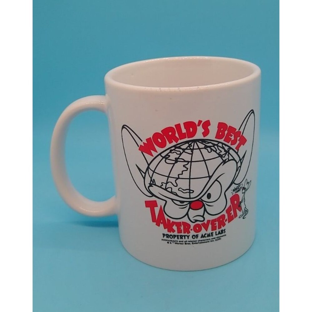 Pinky and the Brain Coffee Mug Animaniacs World's best taker-over-er